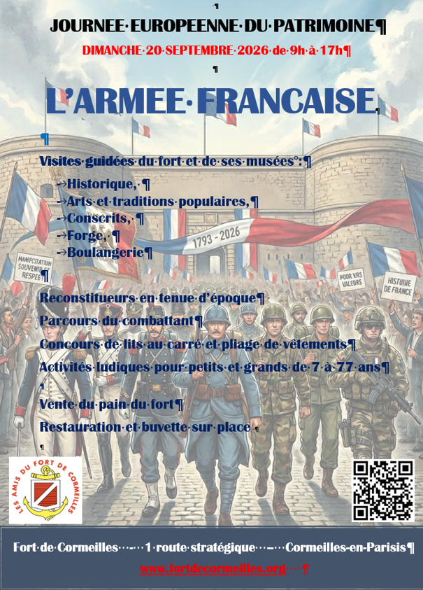 Journées du Patrimoine affiche armée fancaise 2026